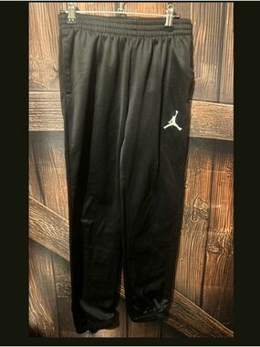 Jordan Black Track Pants with White Jumpman
